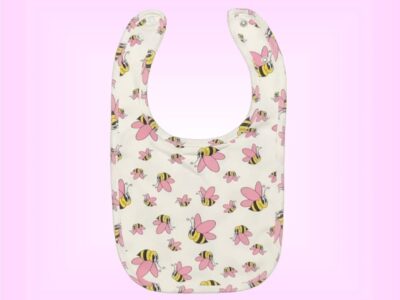 Baby Girl Bumble Bee Bib All Over Bee Pattern UnBeelievably Cute pic6