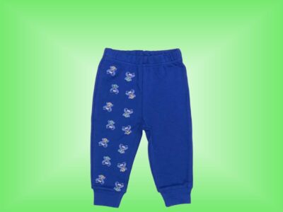 Dark Blue Sweatpants with Side Eyes Glowbugs on the right side pant leg. Matches Side Eyes Onesie or T-shirt.