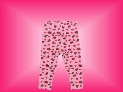 Pink Love Bug Ladybugs and hearts all over pattern to match onesie or t-shirt.