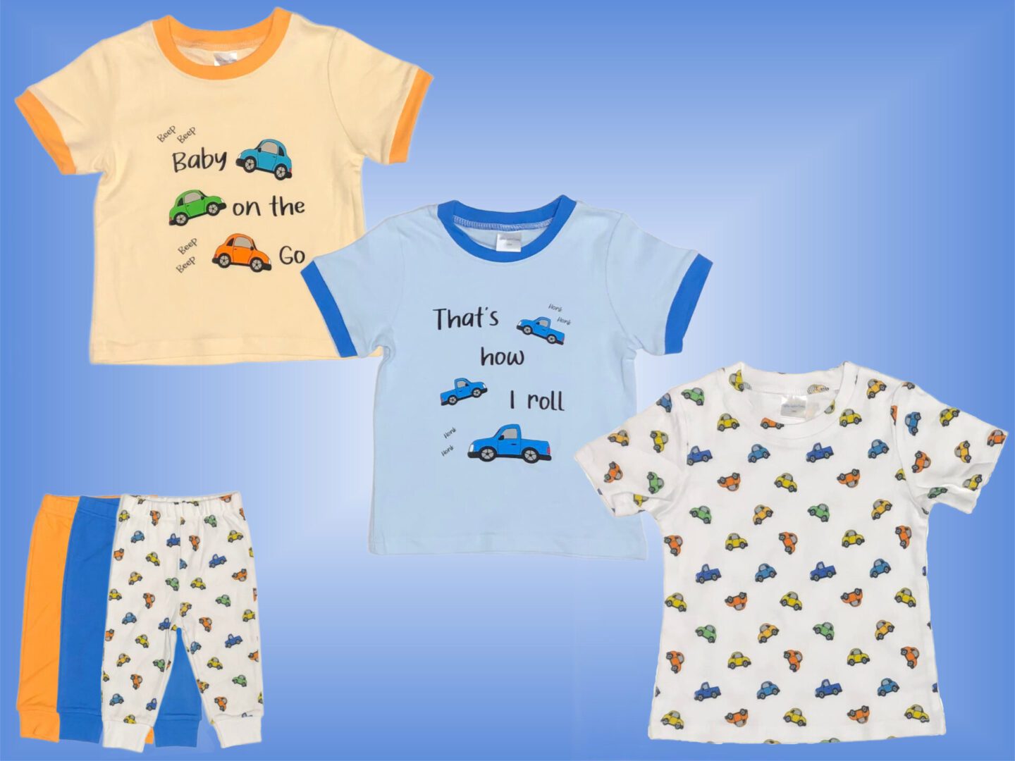 Truck & Cars Baby Boy T-shirt Set